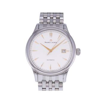 Tweedehands MAURICE LACROIX Classique Date herenhorloge, automatisch, met stalen band