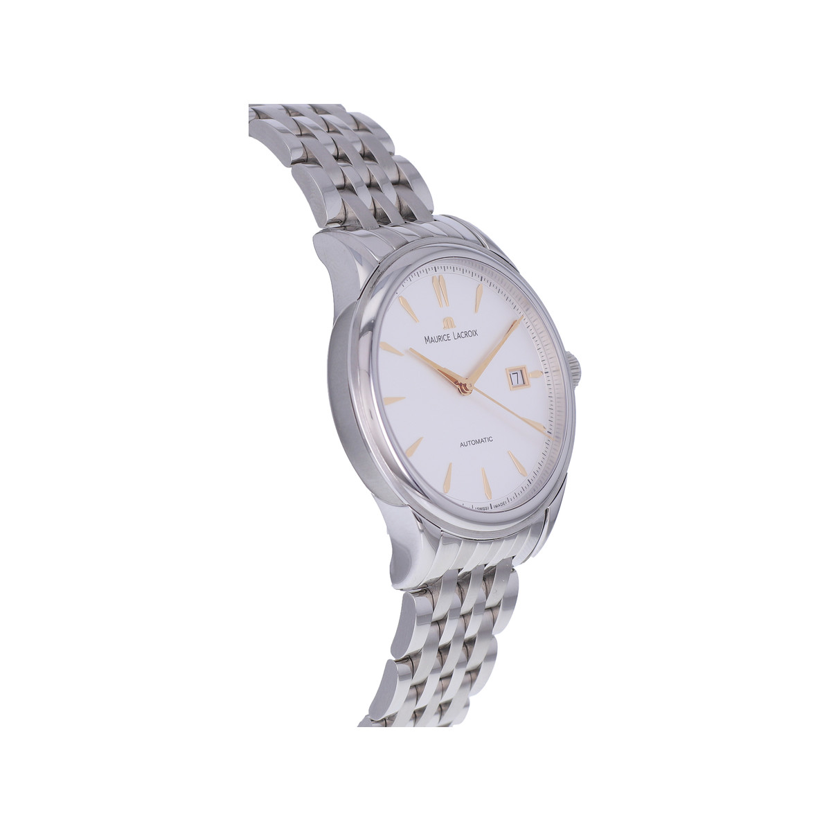 Montre d'occasion MAURICE LACROIX Classique Date homme automatique bracelet acier - vue 2