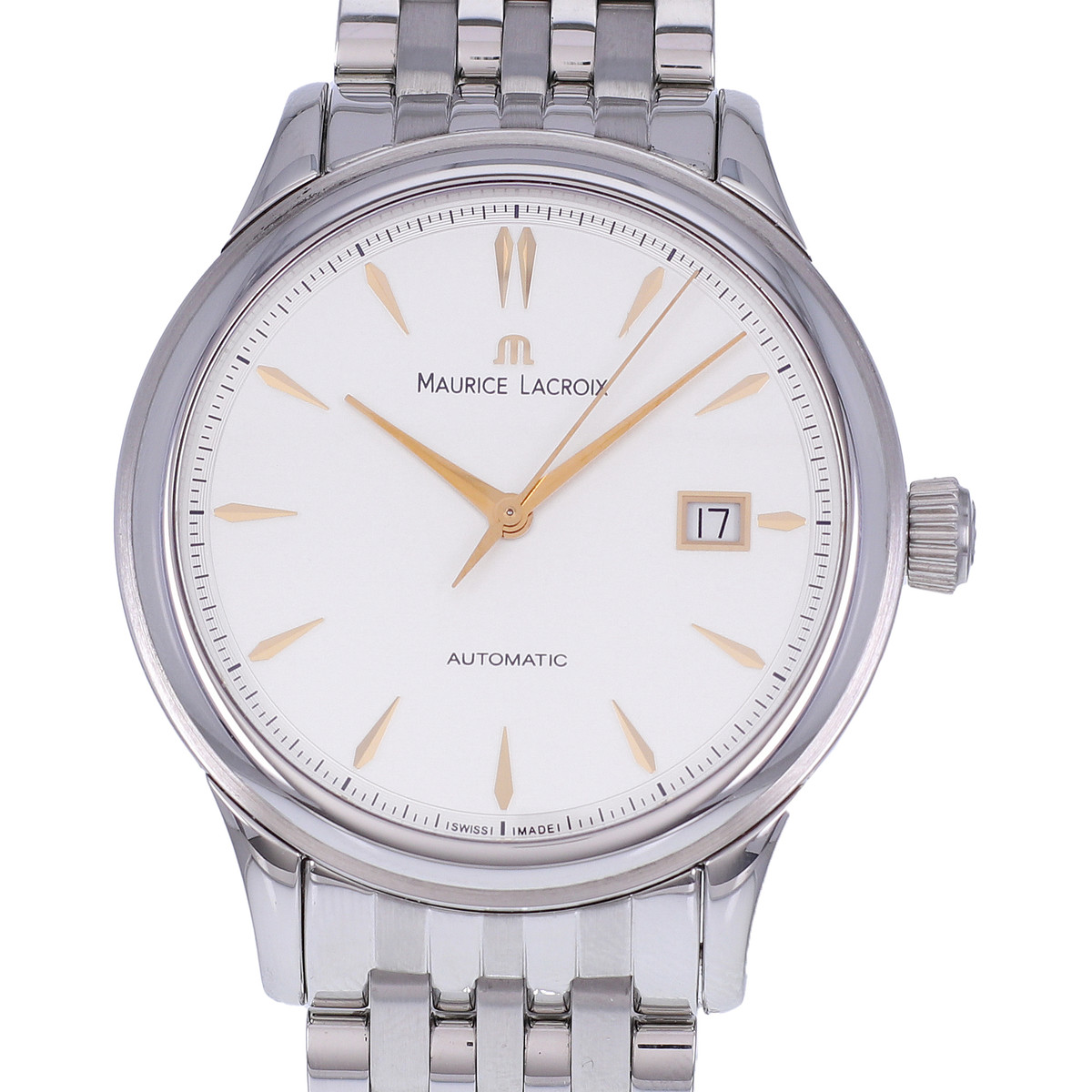 Montre d'occasion MAURICE LACROIX Classique Date homme automatique bracelet acier - vue D1