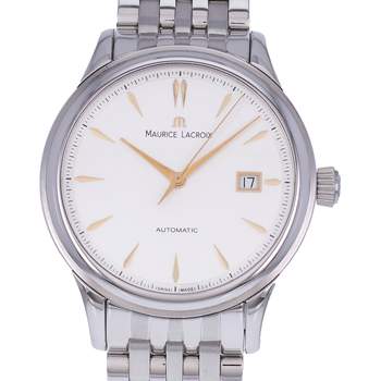 Tweedehands MAURICE LACROIX Classique Date herenhorloge, automatisch, met stalen band