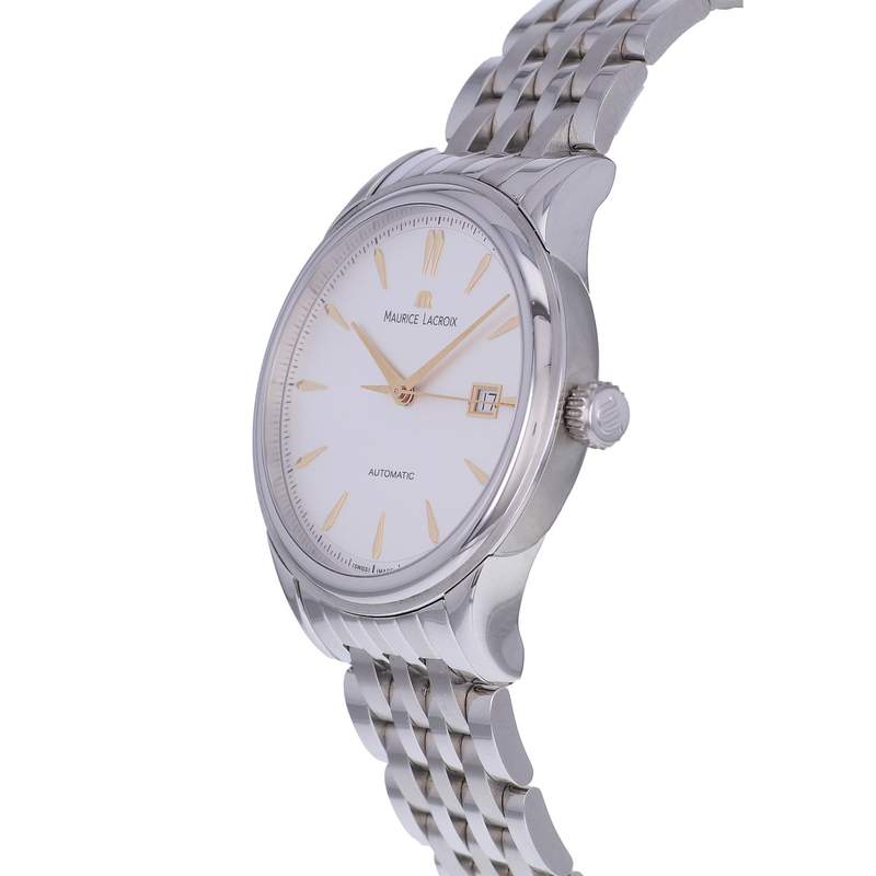 Montre d'occasion MAURICE LACROIX Classique Date homme automatique bracelet acier - vue D2