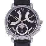 Montre d'occasion MAURICE LACROIX Masterpiece Lune Rétrograde homme mécanique bracelet cuir d'origine - vue D1