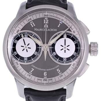 Tweedehands MAURICE LACROIX Masterpiece Chronograaf herenhorloge, mechanisch, met originele leren band