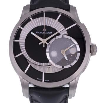 Tweedehands MAURICE LACROIX Pontos Décentrique herenhorloge, mechanisch, met originele leren band