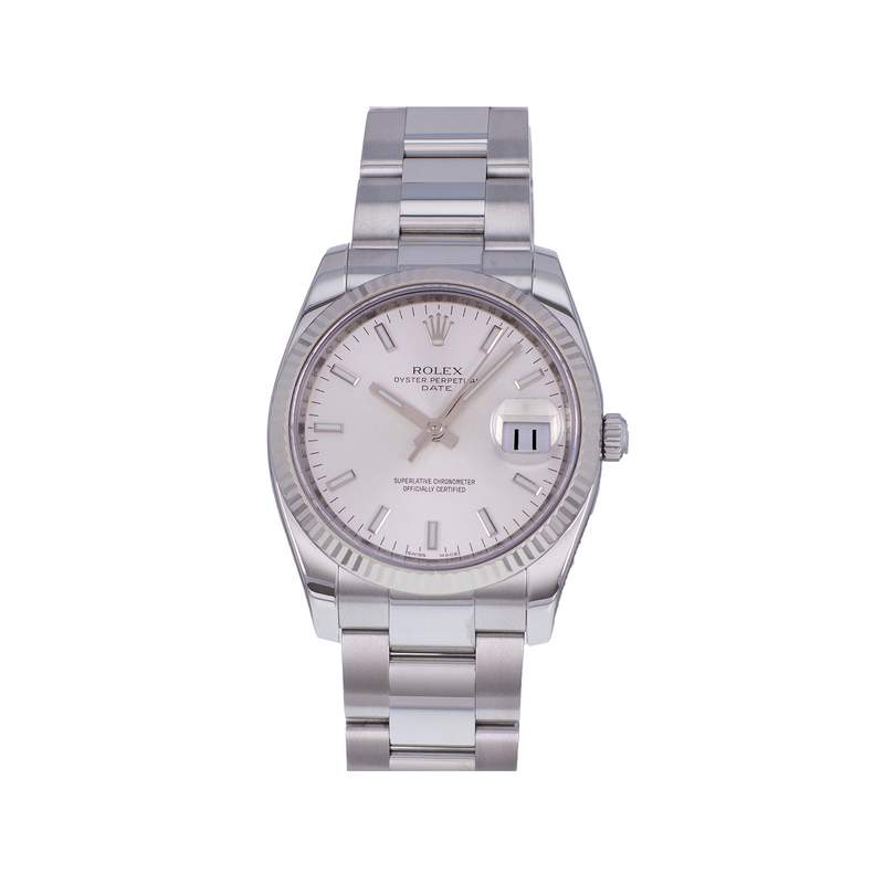 Montre d'occasion ROLEX Date mixte mouvement automatique certifié (cosc) bracelet acier - vue 1