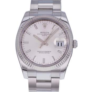 Montre d'occasion ROLEX Date mixte mouvement automatique certifié (cosc) bracelet acier