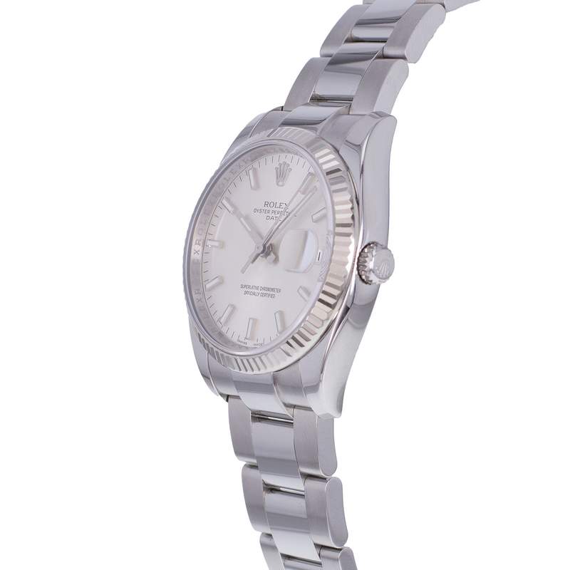 Montre d'occasion ROLEX Date mixte mouvement automatique certifié (cosc) bracelet acier - vue D2