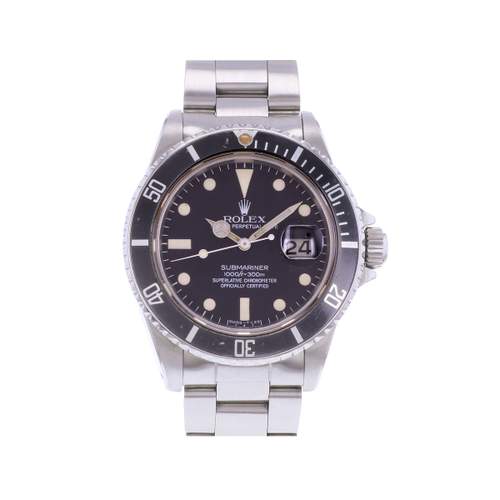 Montre d'occasion ROLEX Submariner Date Vintage homme mouvement automatique certifié (cosc) bracelet acier