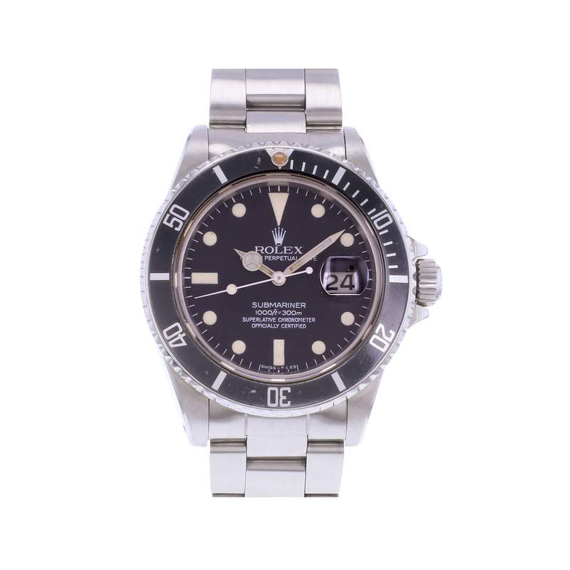 Montre d'occasion ROLEX Submariner Date Vintage homme mouvement automatique certifié (cosc) bracelet acier - vue 1