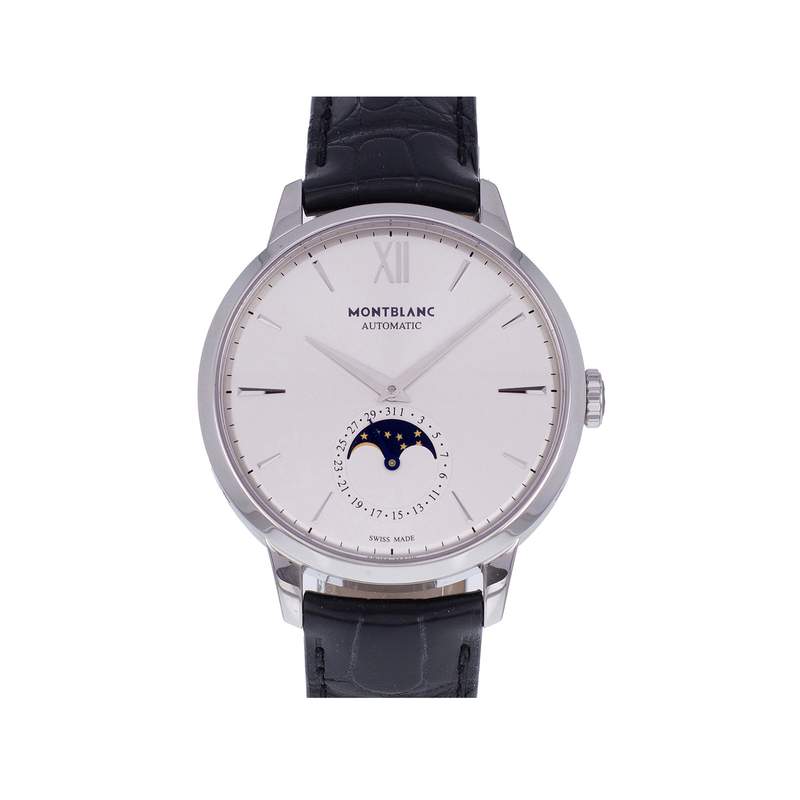 Montre d'occasion MONT BLANC Heritage Spirit Moonphase homme automatique bracelet cuir d'origine - vue 1