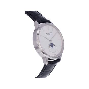 Montre d'occasion MONT BLANC Heritage Spirit Moonphase homme automatique bracelet cuir d'origine