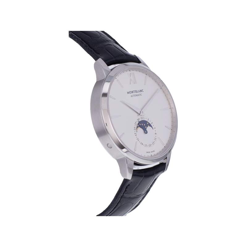Montre d'occasion MONT BLANC Heritage Spirit Moonphase homme automatique bracelet cuir d'origine - vue 2
