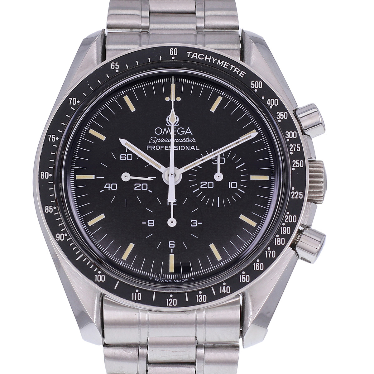 Montre d'occasion OMEGA Speedmaster Moonwatch homme mécanique bracelet acier - vue D1