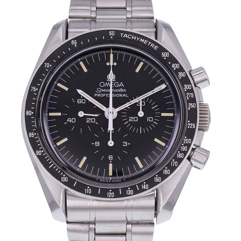 Montre d'occasion OMEGA Speedmaster Moonwatch homme mécanique bracelet acier - vue D1
