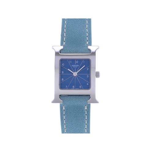 Montre d'occasion HERMES Heure H femme quartz bracelet cuir cresus