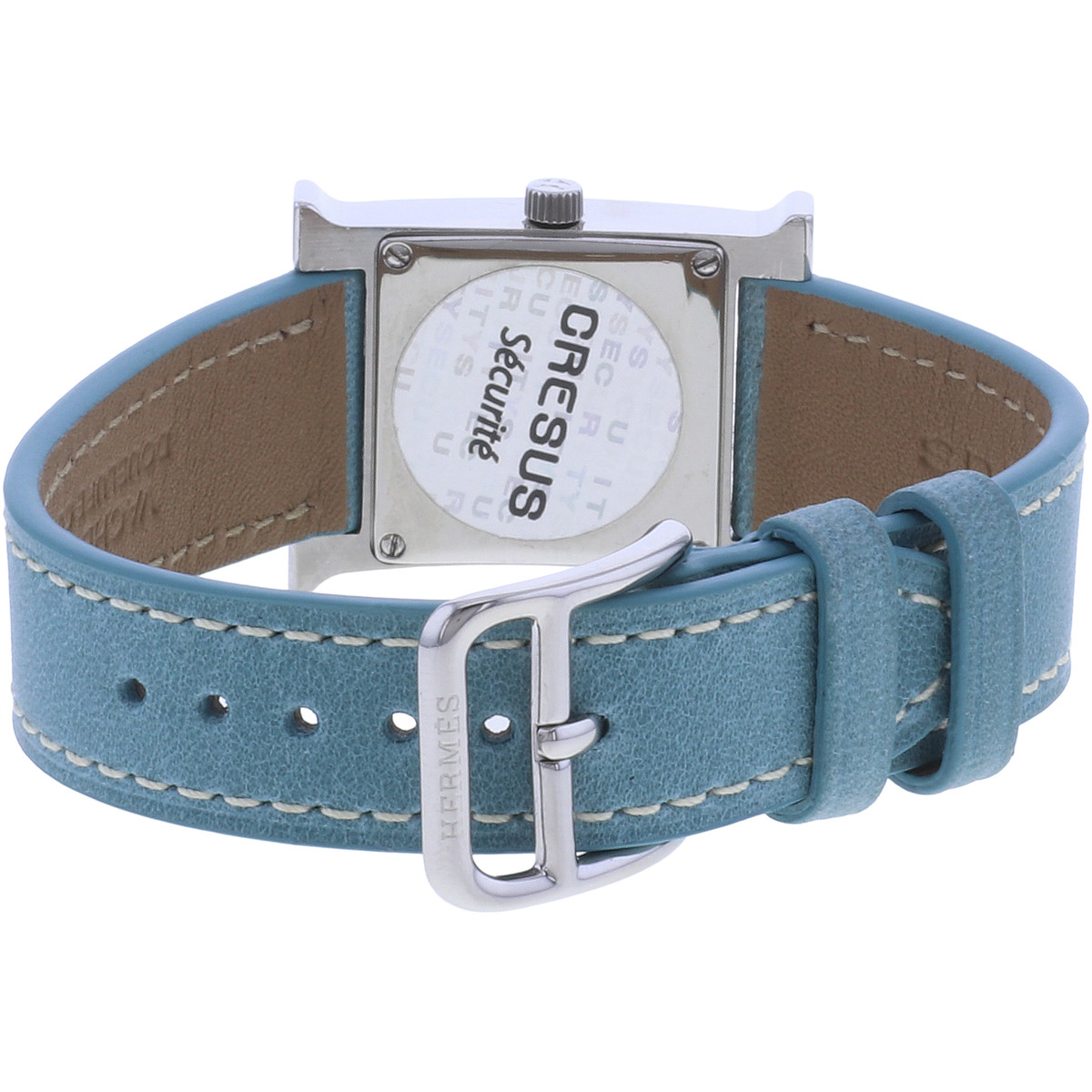 Montre d'occasion HERMES Heure H femme quartz bracelet cuir cresus - vue 3