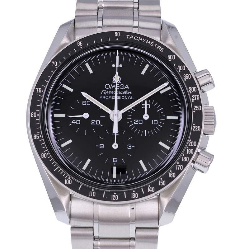 Montre d'occasion OMEGA Speedmaster Moonwatch homme mécanique bracelet acier - vue D1