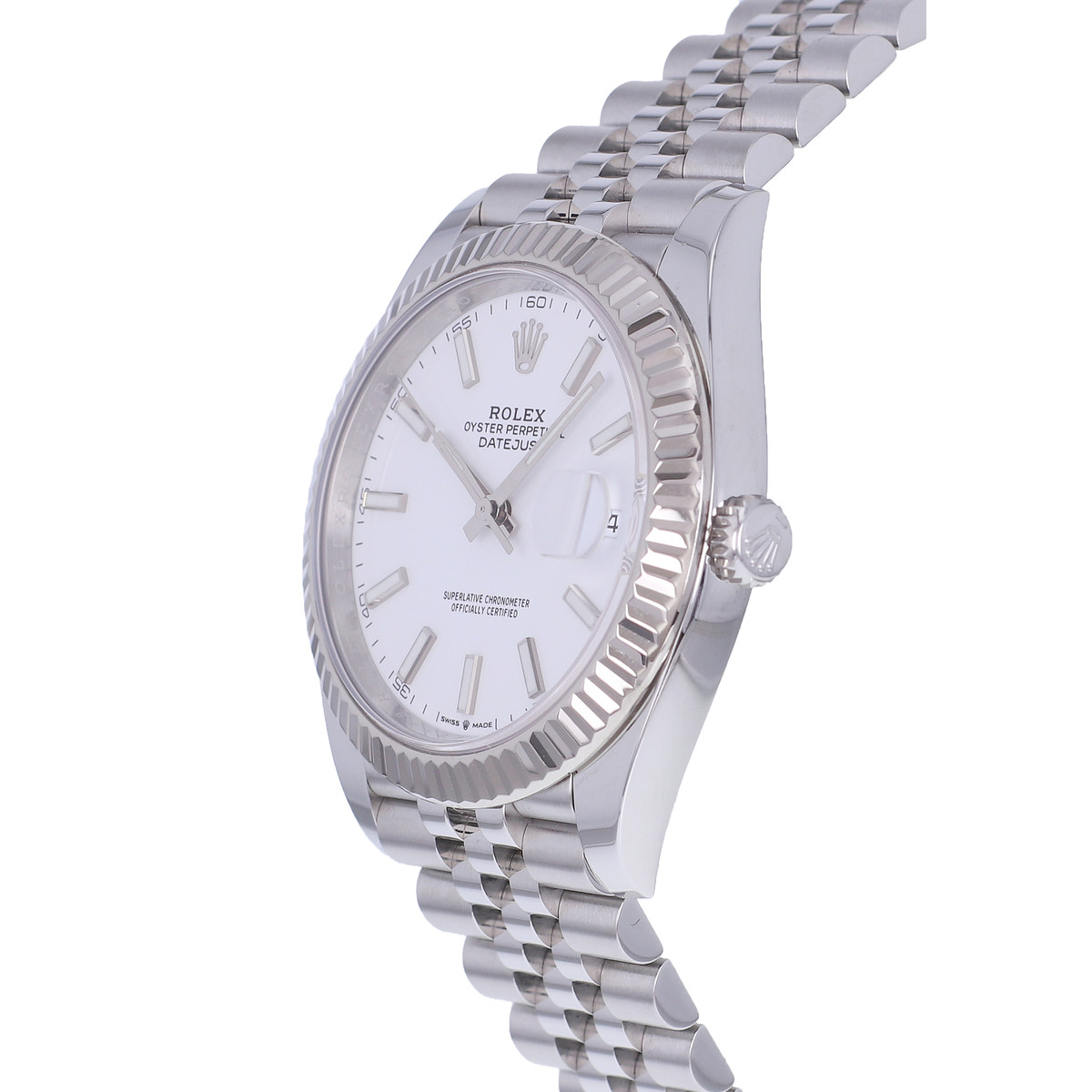 Montre d'occasion ROLEX DateJust 41 homme mouvement automatique certifié (cosc) bracelet acier - vue D2