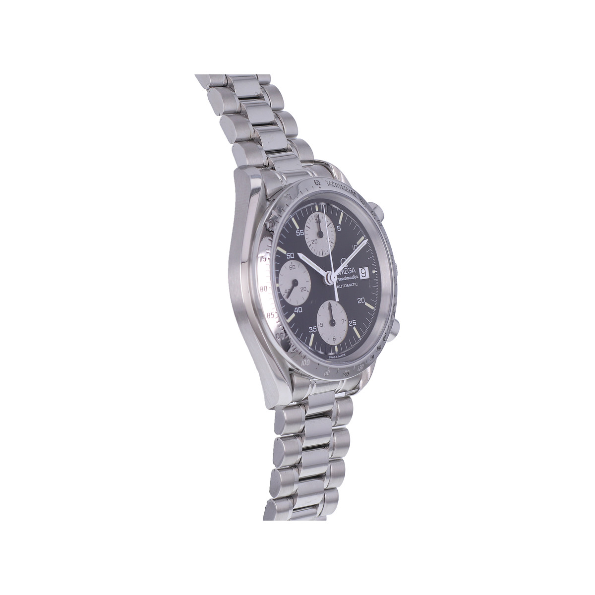 Montre d'occasion OMEGA Speedmaster Date 'Panda' homme automatique bracelet acier - vue 2