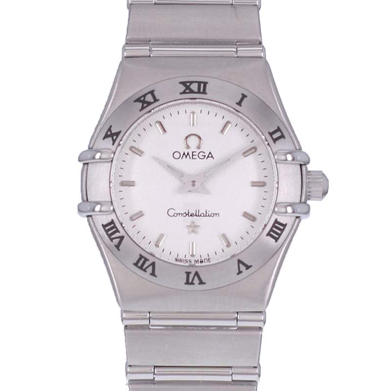 Montre d'occasion OMEGA Constellation femme quartz bracelet acier - vue D1