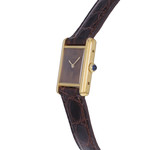 Montre d'occasion CARTIER Tank Must Vermeil femme mécanique bracelet cuir cresus - vue D2
