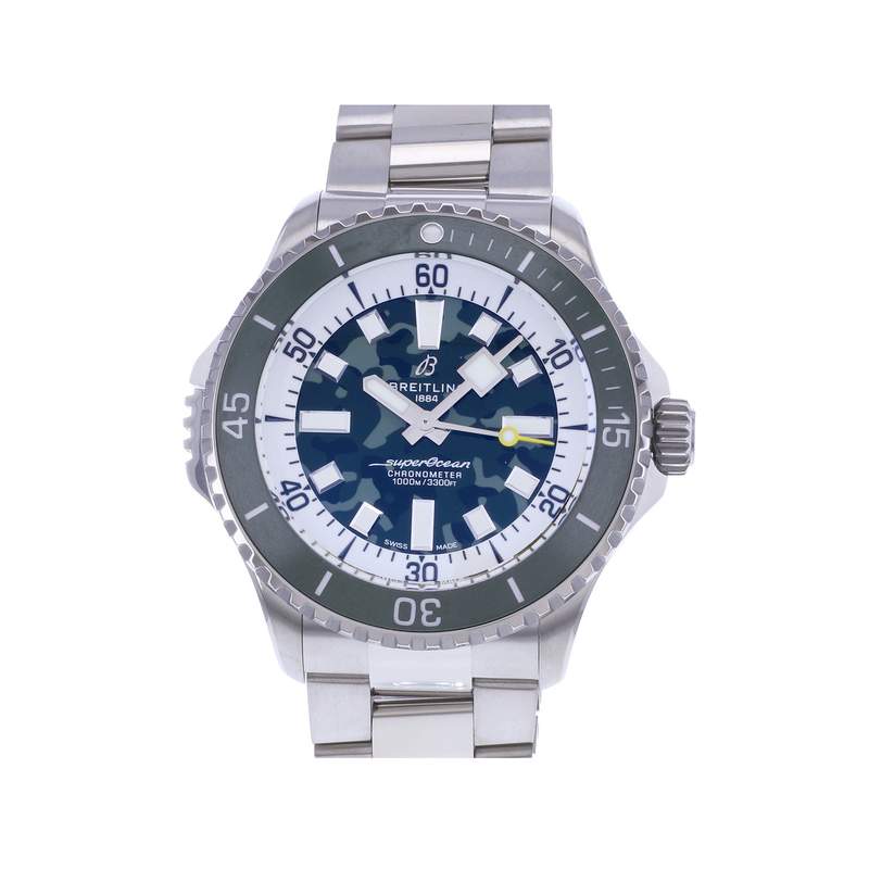 Montre d'occasion BREITLING SuperOcean Super Diver 46 homme mouvement automatique certifié (cosc) bracelet titane - vue 1