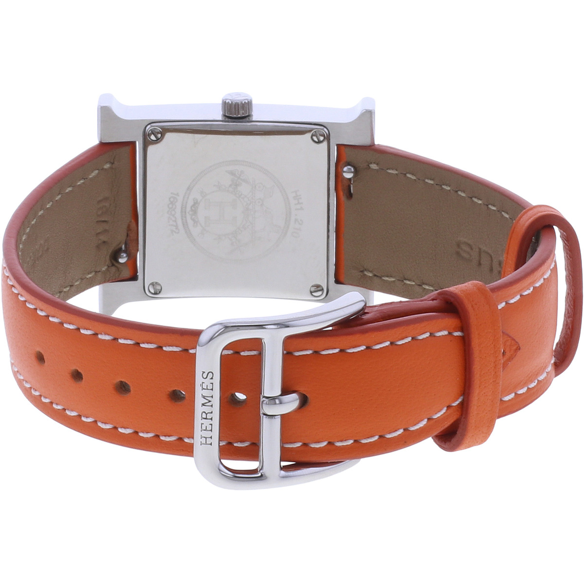 Montre d'occasion HERMES Heure H femme quartz bracelet cuir cresus - vue 3