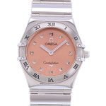 Montre d'occasion OMEGA Constellation femme quartz bracelet acier - vue D1