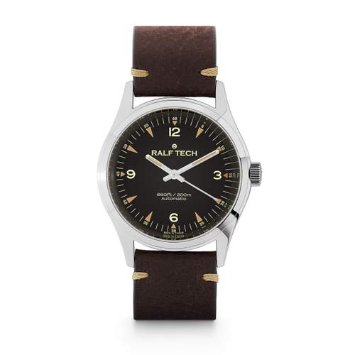 Montre d'occasion RALF TECH Académie Roadking homme automatique bracelet cuir d'origine