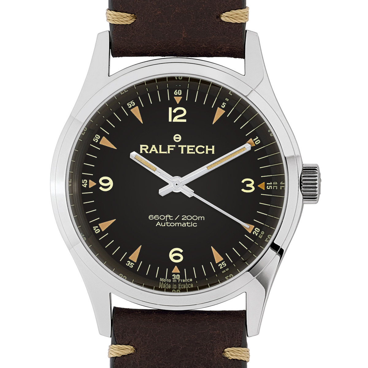 Montre d'occasion RALF TECH Académie Roadking homme automatique bracelet cuir d'origine - vue D1