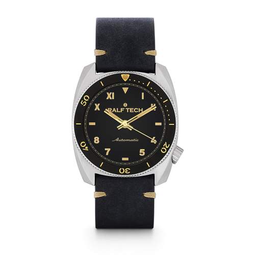 Tweedehands RALF TECH WRB California herenhorloge met automatische opwinding en originele leren band