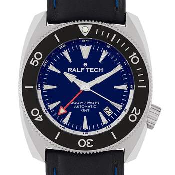 Tweedehands RALF TECH WRV 1977 Gmt Ocean herenhorloge, automatisch, met originele leren band
