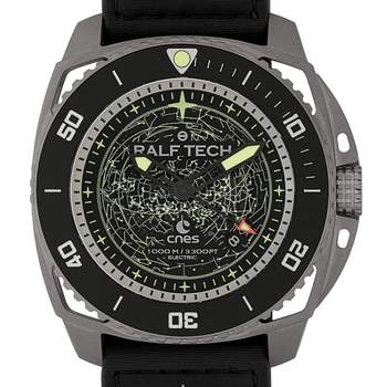 Tweedehands RALF TECH WRX Electric Galaxy Millenium herenhorloge met quartz-uurwerk en textielband