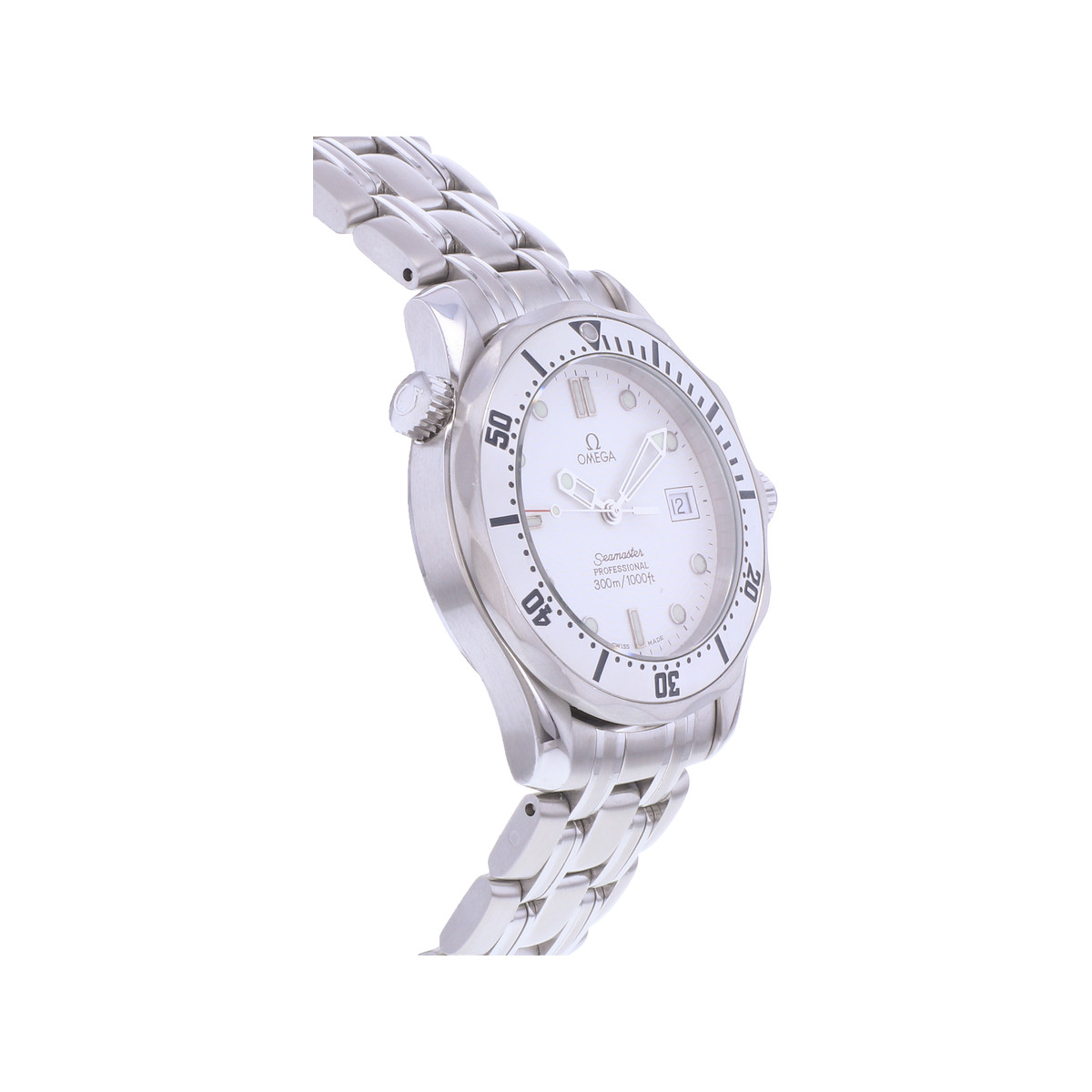 Montre d'occasion OMEGA Seamaster 300 Medium homme quartz bracelet acier - vue 2