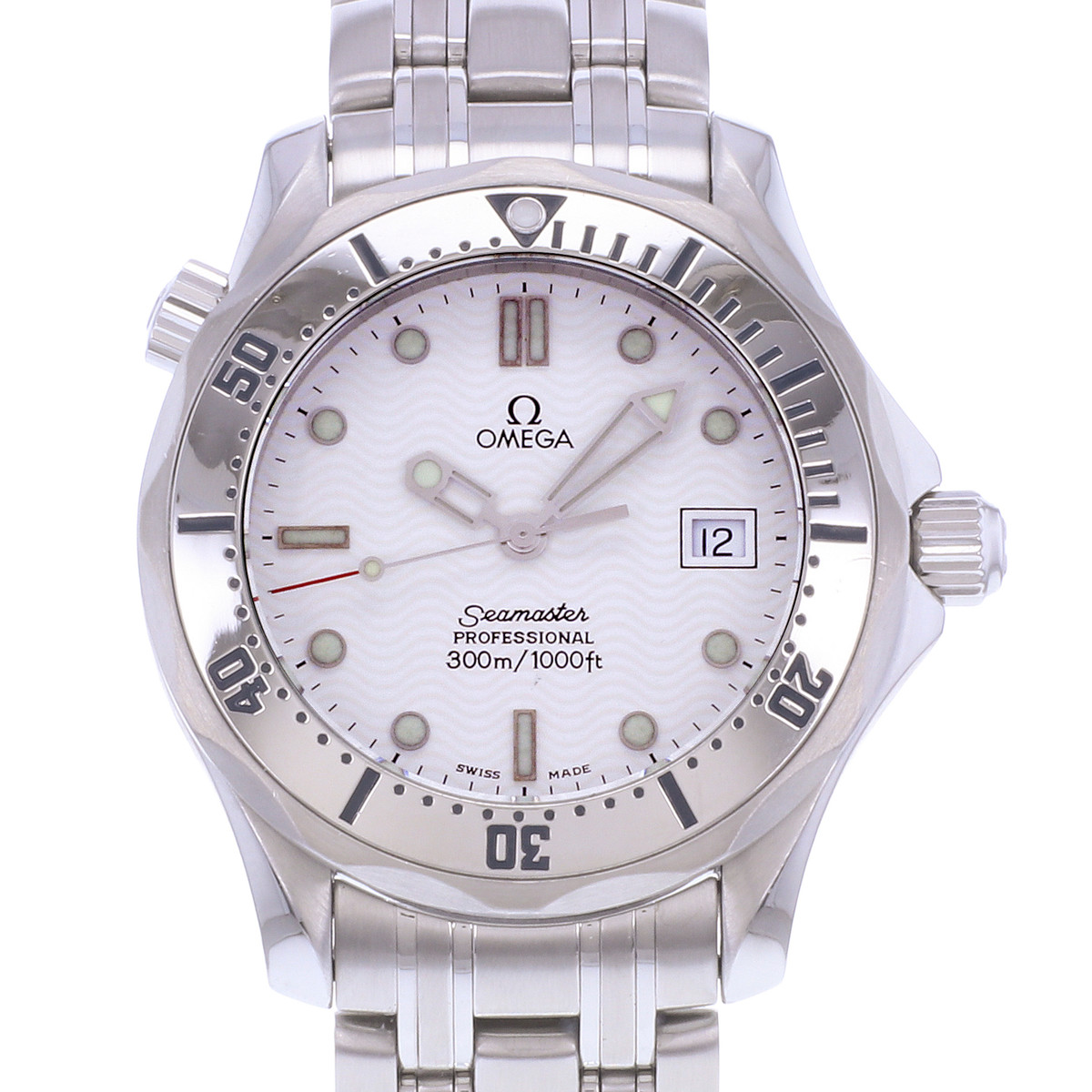 Montre d'occasion OMEGA Seamaster 300 Medium homme quartz bracelet acier - vue D1