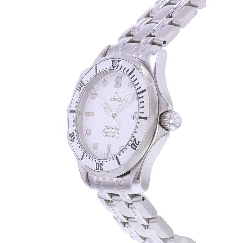Montre d'occasion OMEGA Seamaster 300 Medium homme quartz bracelet acier - vue D2
