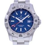 Montre d'occasion BREITLING Avenger Gmt homme mouvement automatique certifié (cosc) bracelet acier - vue D1