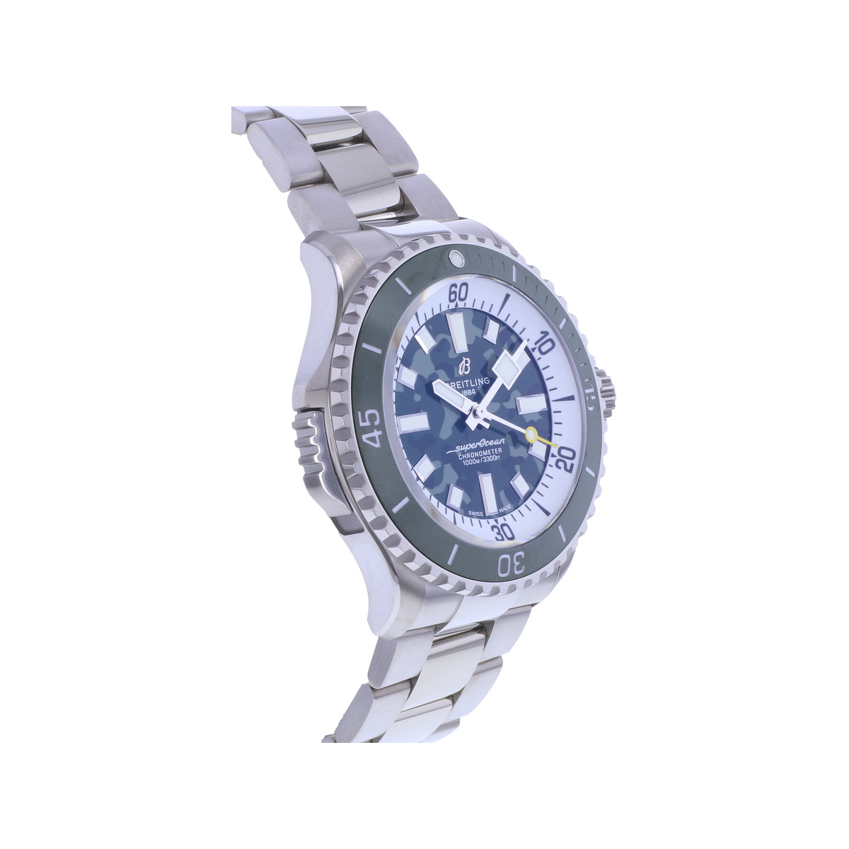 Montre d'occasion BREITLING SuperOcean Super Diver 46 homme mouvement automatique certifié (cosc) bracelet titane - vue 2