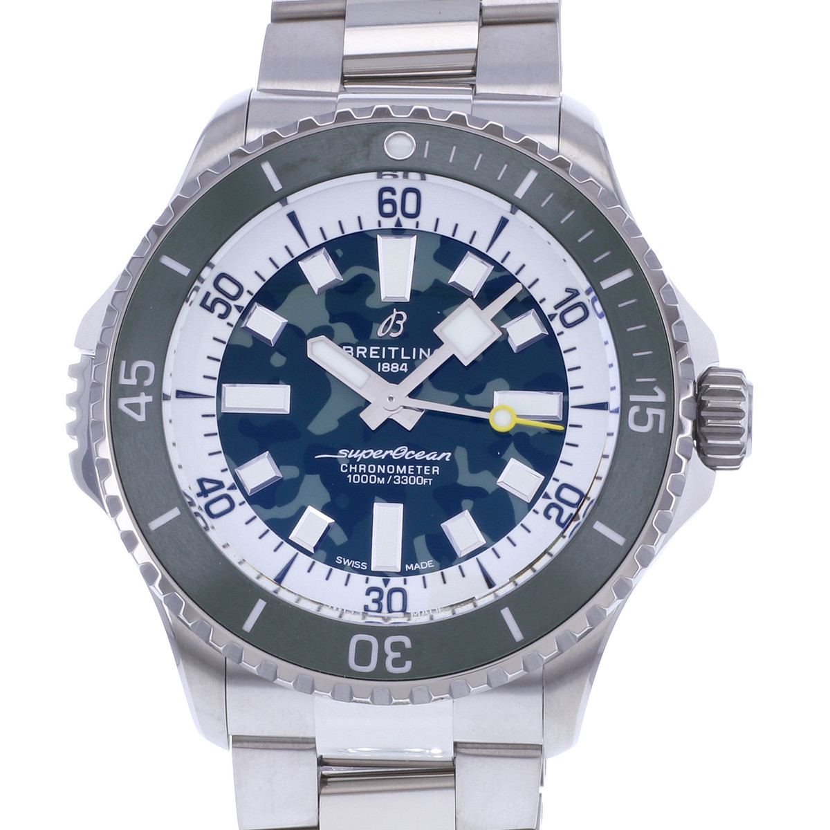 Montre d'occasion BREITLING SuperOcean Super Diver 46 homme mouvement automatique certifié (cosc) bracelet titane - vue D1