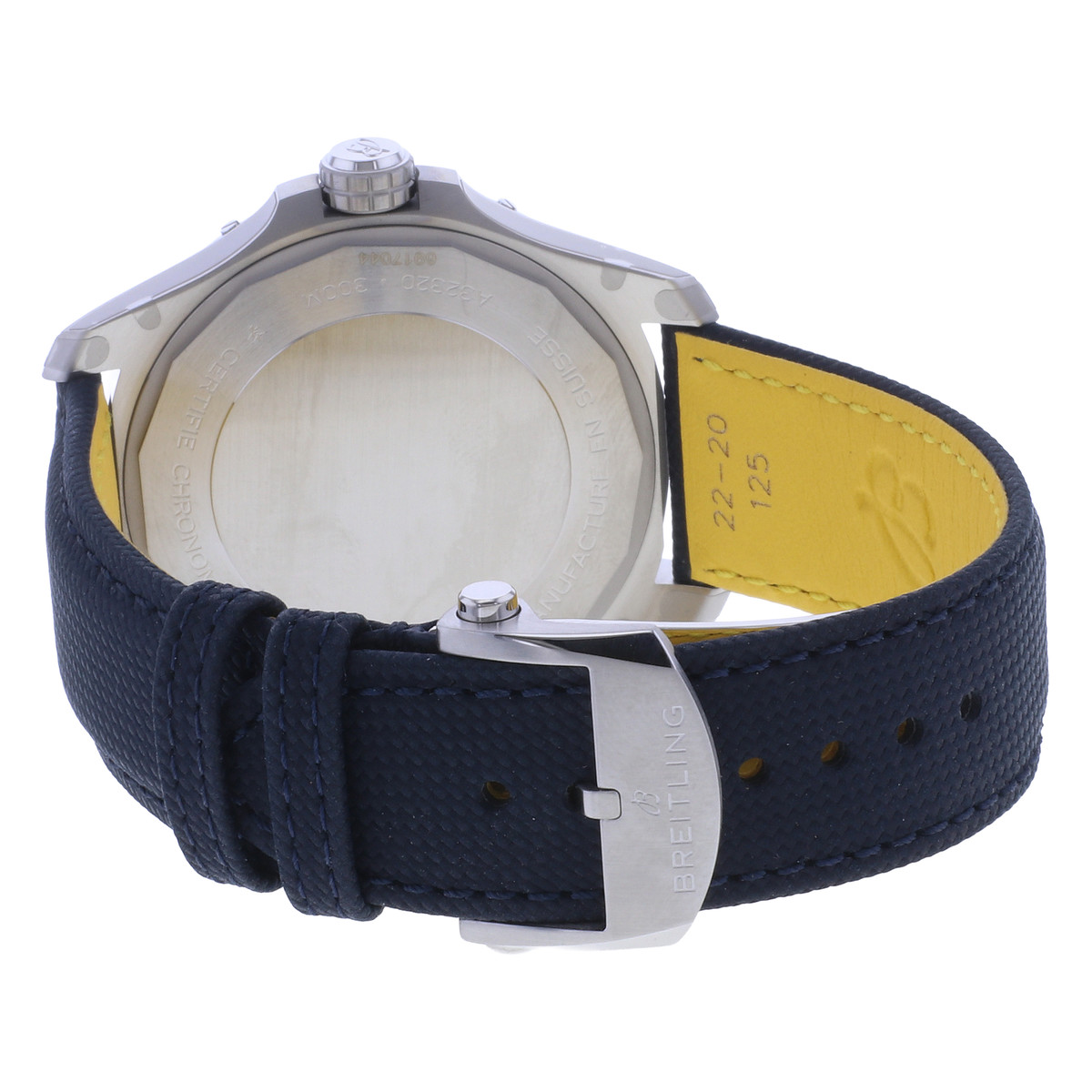 Montre d'occasion BREITLING Avenger Gmt homme mouvement automatique certifié (cosc) bracelet cuir d'origine - vue 3