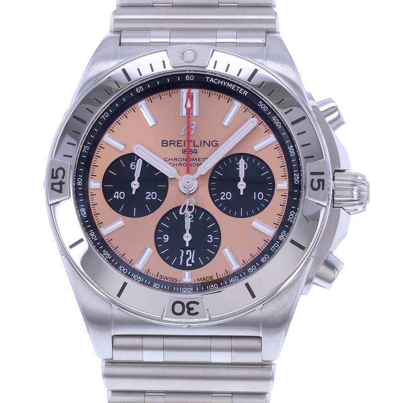 Montre d'occasion BREITLING Chronomat B01-42 homme mouvement automatique certifié (cosc) bracelet acier - vue D1