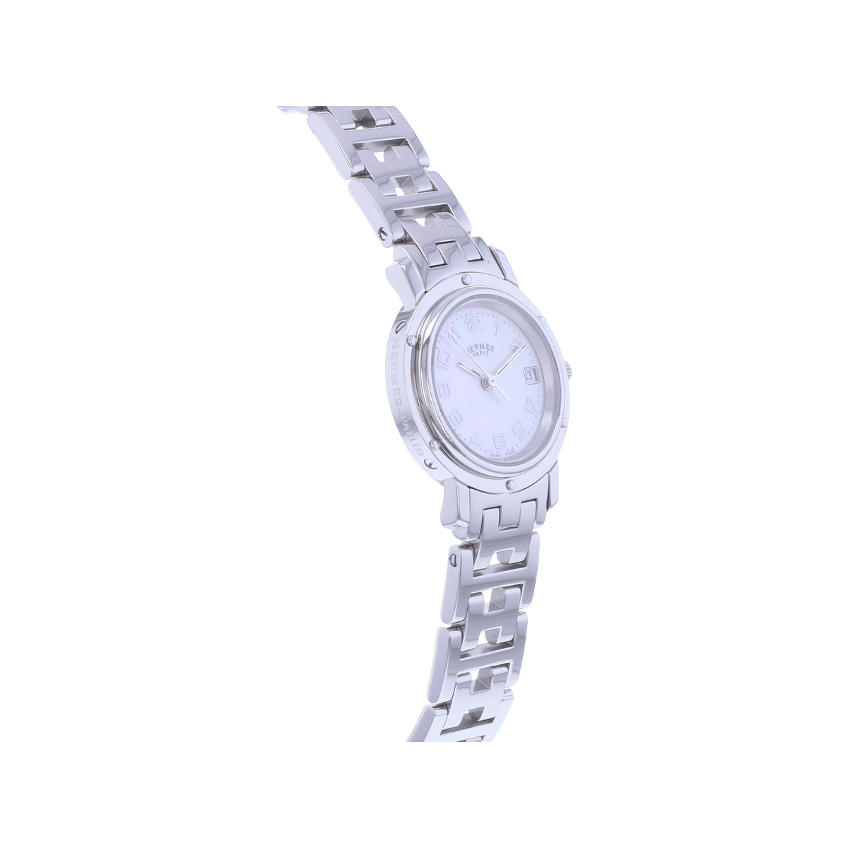 Montre d'occasion HERMES Clipper femme quartz bracelet acier - vue 2