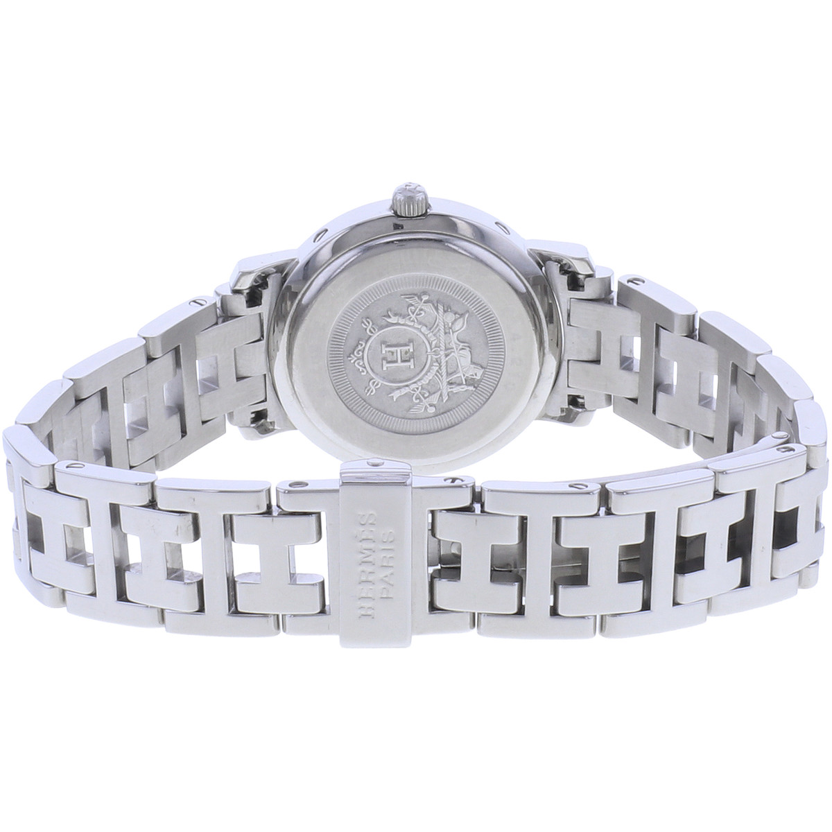 Montre d'occasion HERMES Clipper femme quartz bracelet acier - vue 3