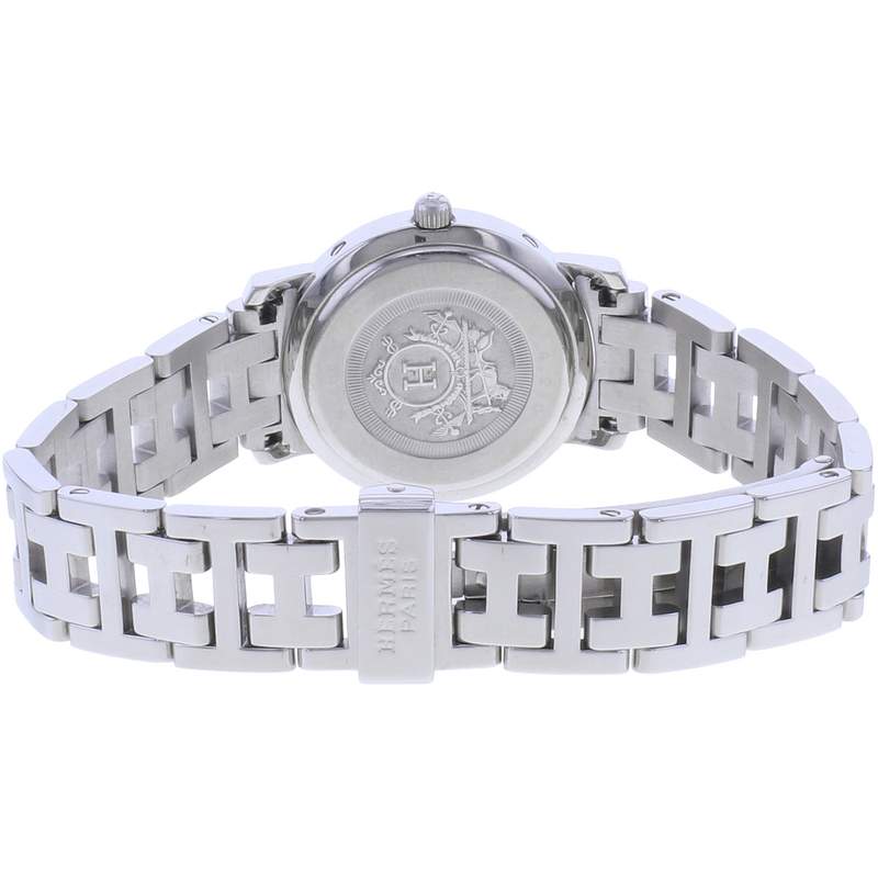 Montre d'occasion HERMES Clipper femme quartz bracelet acier - vue 3