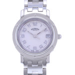 Montre d'occasion HERMES Clipper femme quartz bracelet acier - vue D1