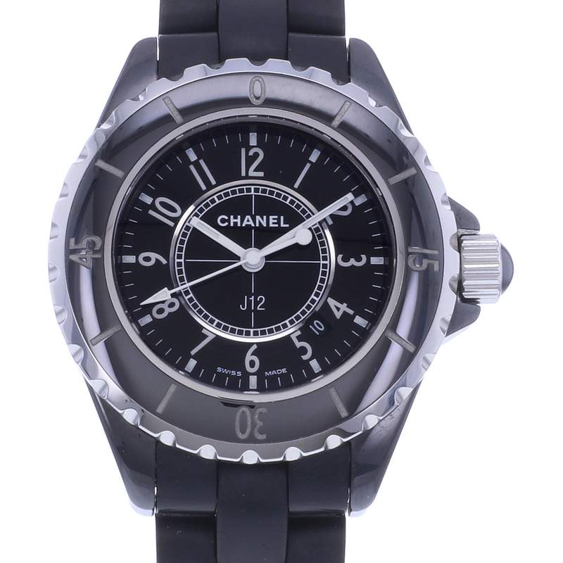 Montre d'occasion CHANEL J12 33 mm femme quartz bracelet caoutchouc - vue D1