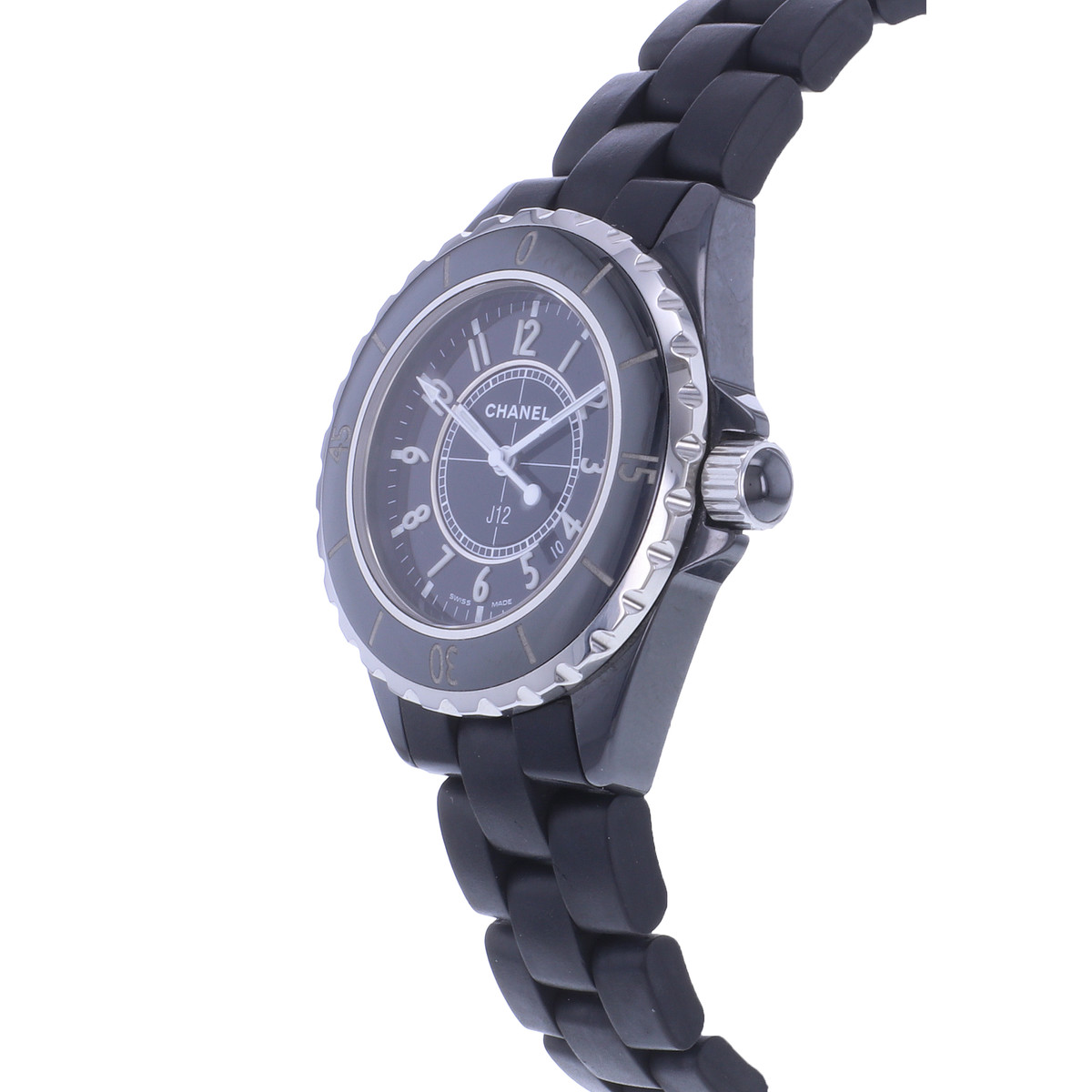Montre d'occasion CHANEL J12 33 mm femme quartz bracelet caoutchouc - vue D2