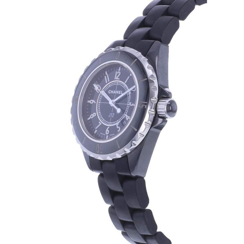 Montre d'occasion CHANEL J12 33 mm femme quartz bracelet caoutchouc - vue D2