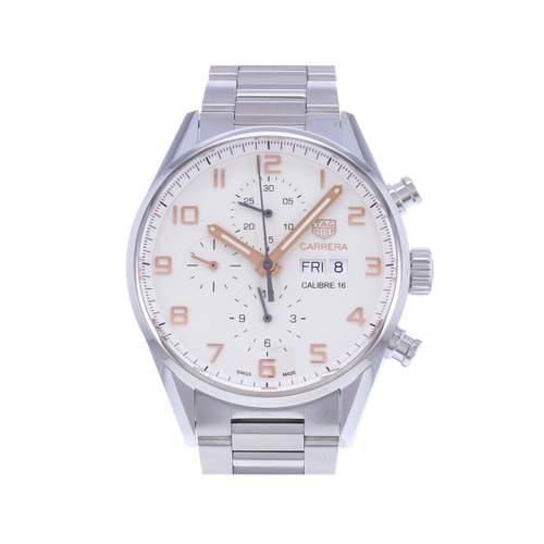 Pre-owned TAG HEUER Carrera Chronograph Caliber 16 Men's Automatic Watch with Steel Bracelet