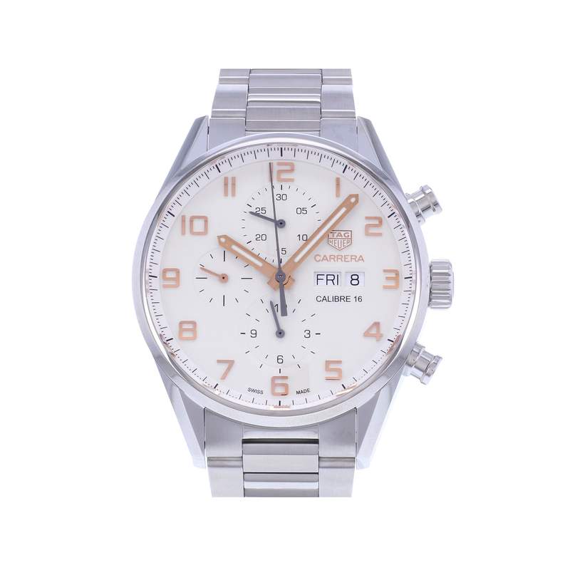 Montre d'occasion TAG HEUER Carrera Chronographe Calibre 16 homme automatique bracelet acier - vue 1